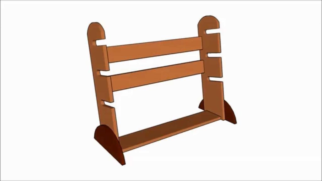 This is a picture of a skateboard rack