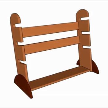 This is a picture of a skateboard rack