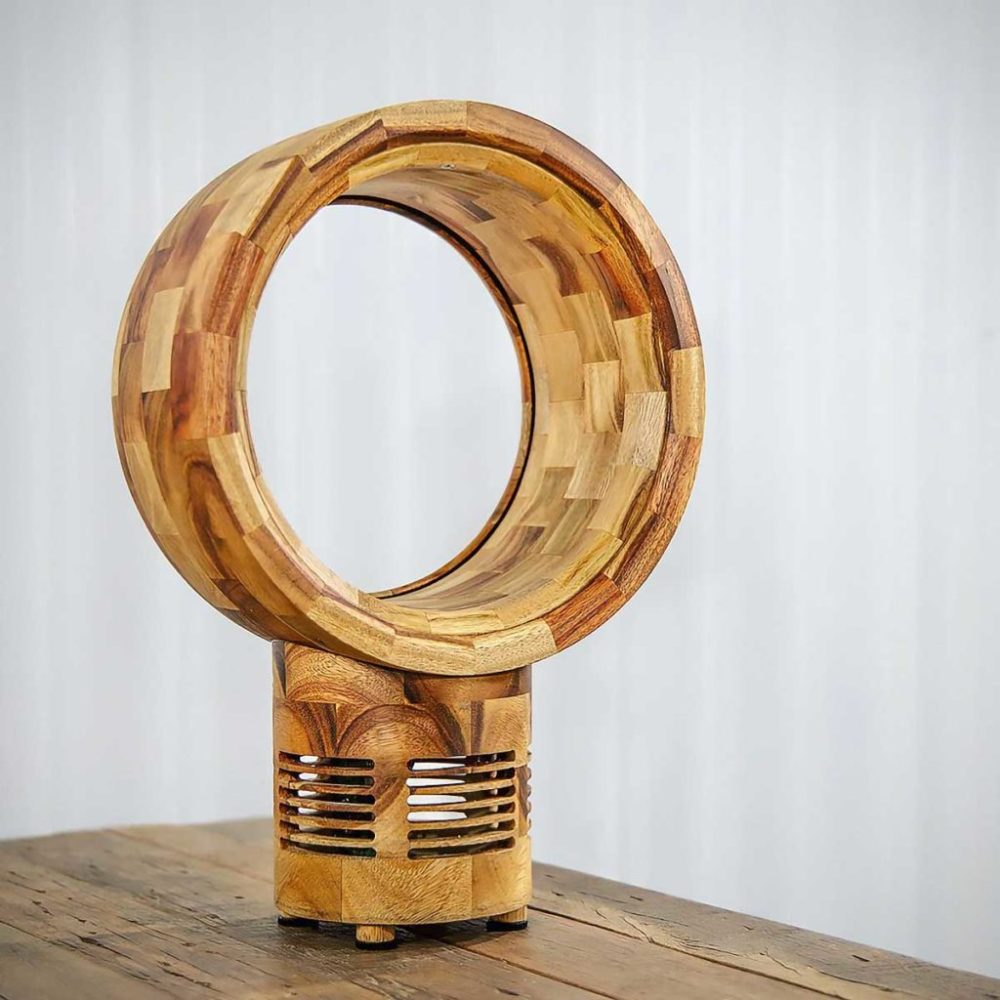 Bladeless Wooden Fan!! By Pask Makes Aesthetics of Design