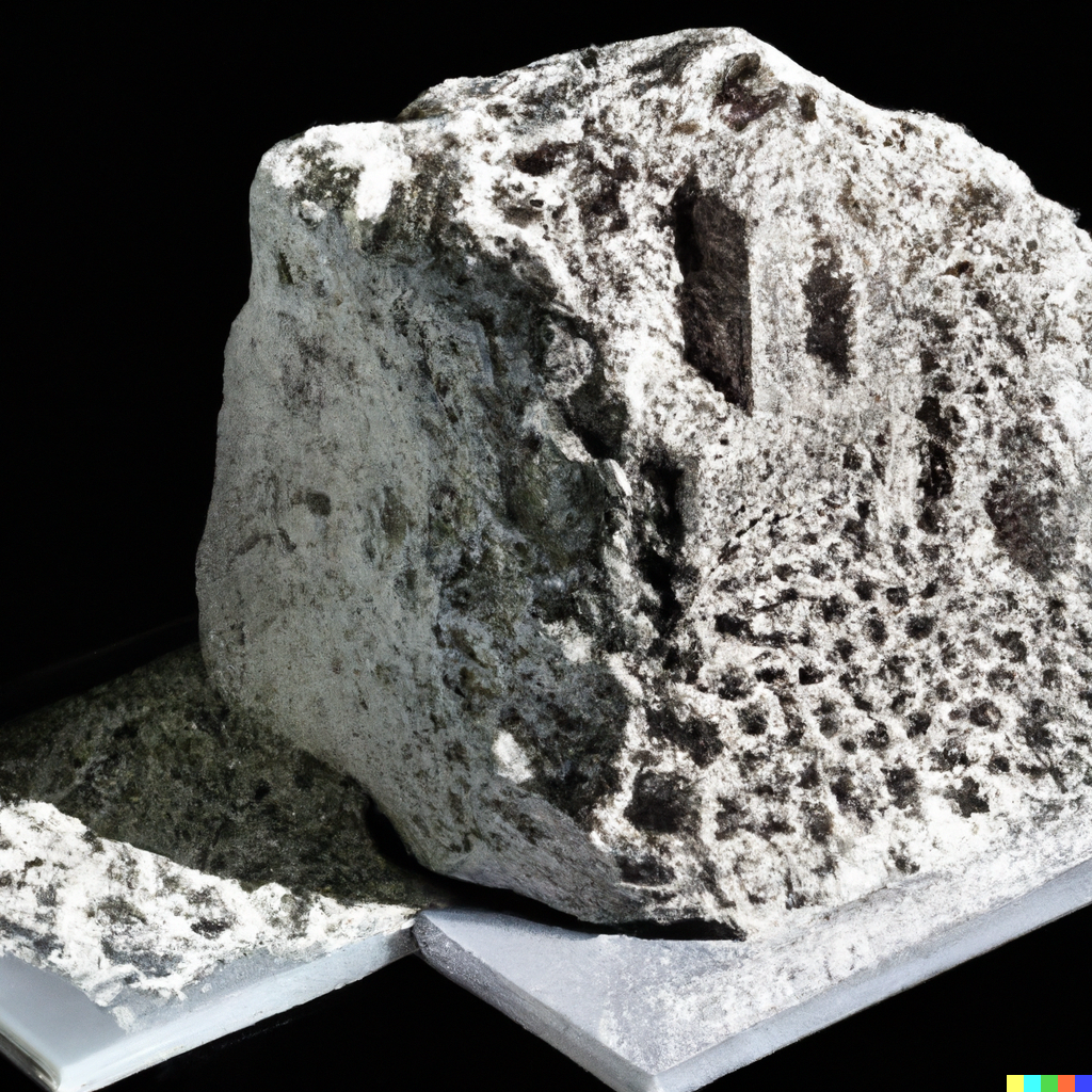 DALL·E 2023-03-19 22.52.57 – A 3d printed rock made of lithophane with ...