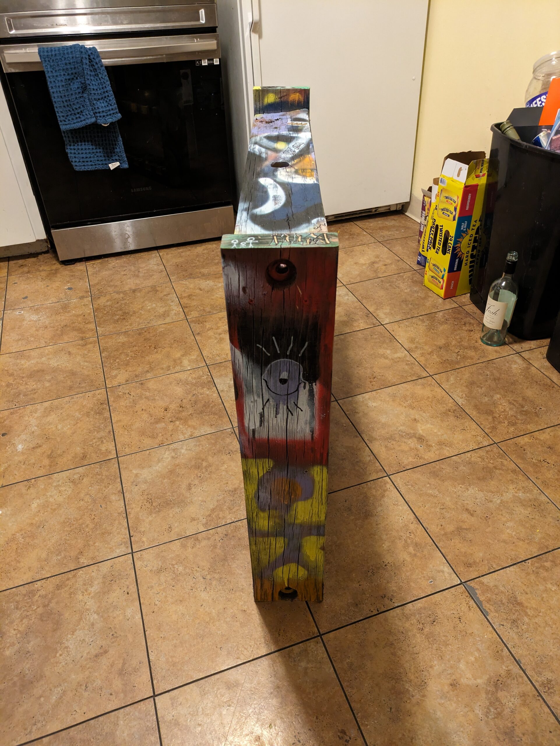 Graphiti Shoe Rack Graffitied Skateboard Shoe Rack – Aesthetics of Design